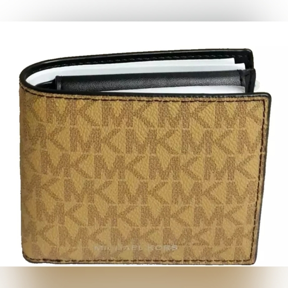 Michael Kors Other - Michael Kors Men's Cooper Logo Billfold Wallet Marigold Luggage 36U9LCRF3B NWT